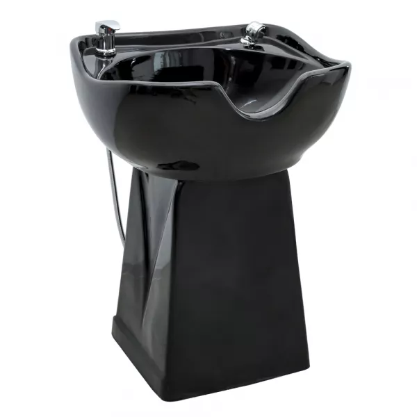 Scafa coafor Lila Rossa, unitate de spalare profesionala pentru salon coafor si frizerie, ceramica, negru, bx-6438