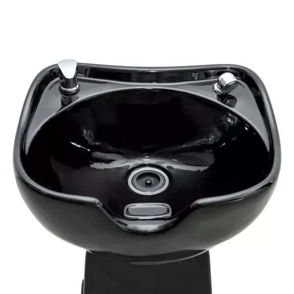 Scafa coafor Lila Rossa, unitate de spalare profesionala pentru salon coafor si frizerie, ceramica, negru, bx-6438
