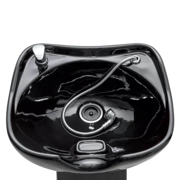 Scafa coafor Lila Rossa, unitate de spalare profesionala pentru salon coafor si frizerie, ceramica, negru, bx-6438