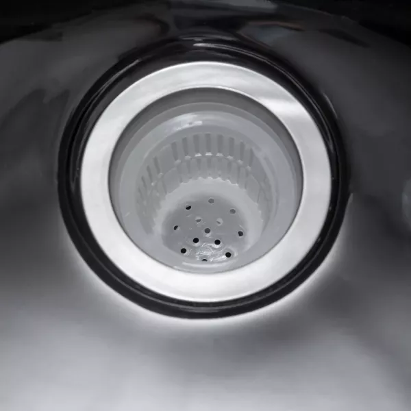 Scafa coafor Lila Rossa, unitate de spalare profesionala pentru salon coafor si frizerie, ceramica, negru, bx-6438