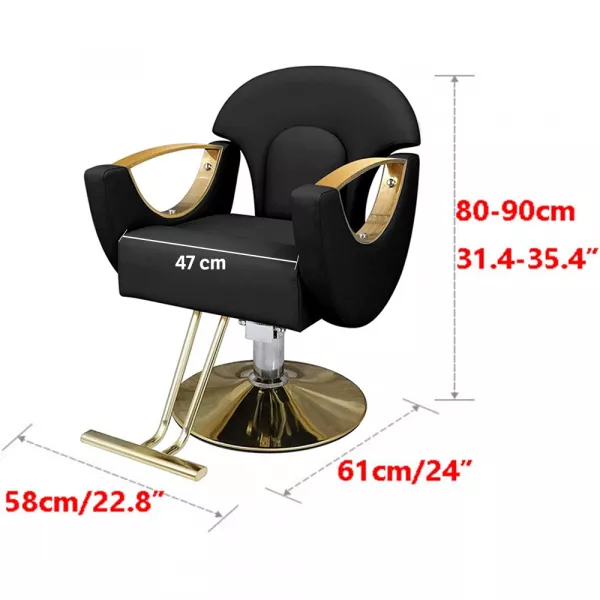 Scaun coafor YSM-LZY-1203A negru