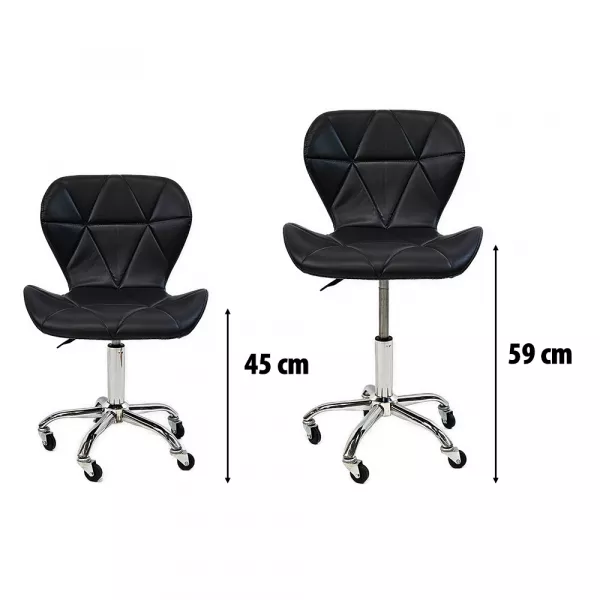Scaun cosmetician negru GH03