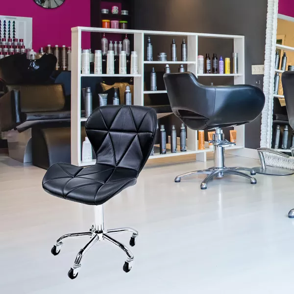 Scaun cosmetician negru GH03