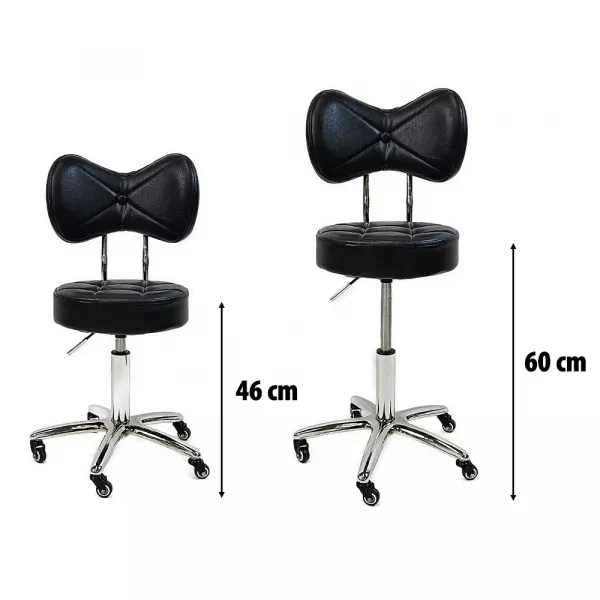 Scaun cosmetician negru GH05