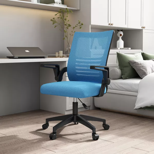 Scaun Karemi, Ergi Blue, textil, de birou, albastru