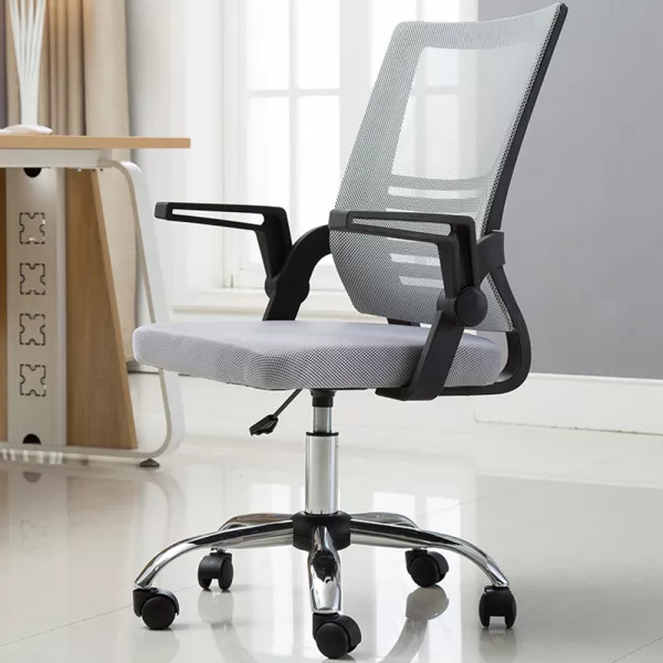Scaun Karemi, Ergi Grey, textil, de birou, gri