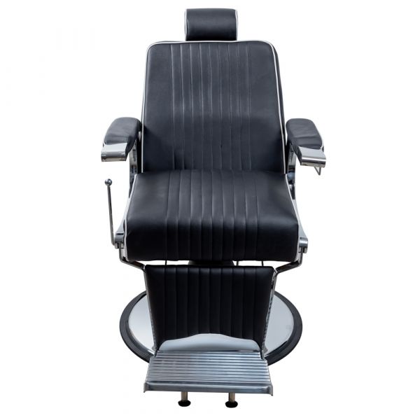 Scaun de  frizerie Lila Rossa, piele ecologica, inaltime reglabila, negru