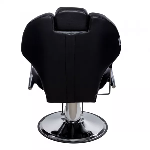 Scaun profesional pentru coafor si frizerie, Miso, Lila Rossa, reglabil pe inaltime, piele ecologica, negru