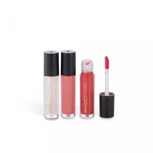 Set 3 Lip Gloss, Magic Studio, Colorful Lip Color
