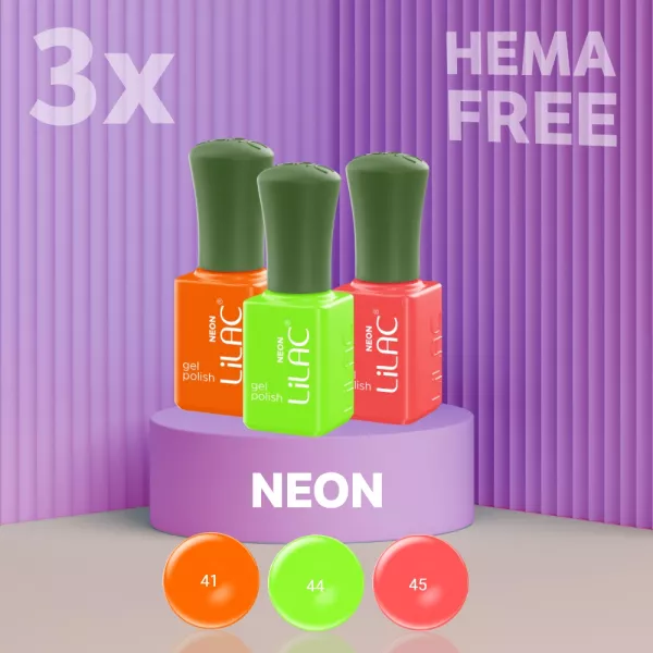Set 3 x oja semipermanentă Hema Free Neon Collection