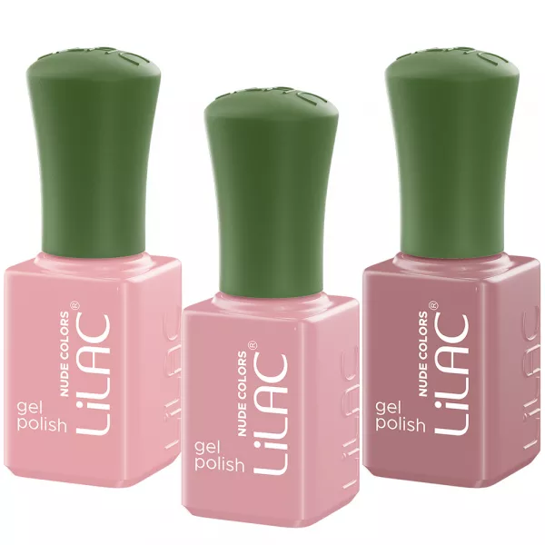 Set 3 x oja semipermanentă Hema Free Nude Collection