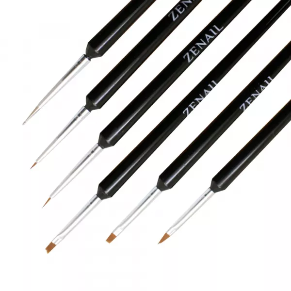 Set 6 pensule unghii nail art pentru pictura Zenail