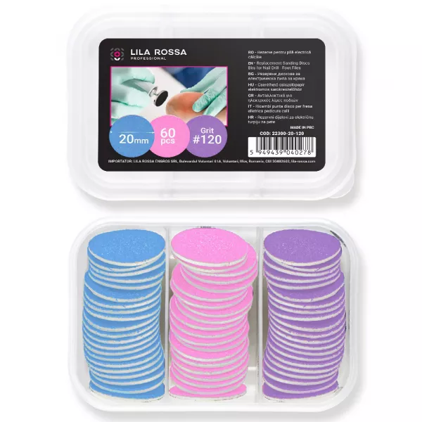 Set 60 rezerve #120 pentru pila electrica calcaie cu disc 20 mm