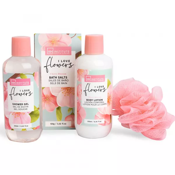 Set cadou femei IDC Institute I LOVE FLOWERS Pink AQ-44052-P