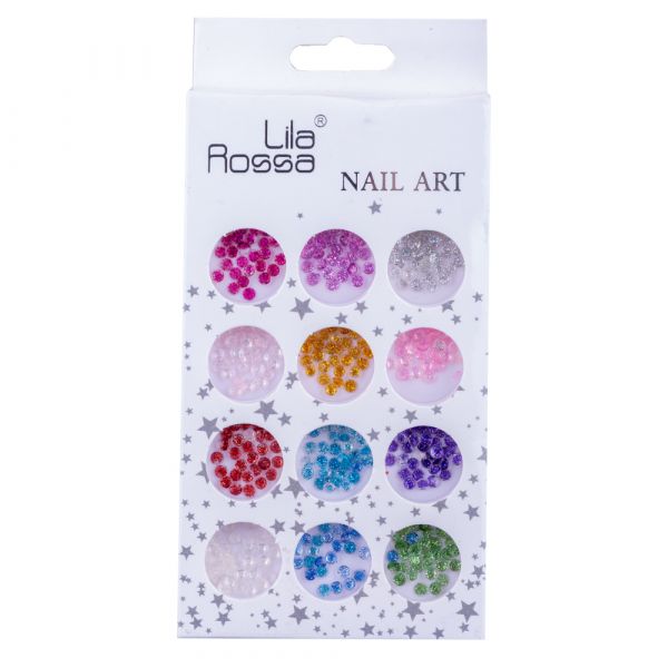 Set decoratiuni unghii, Lila Rossa, pietricele cu sclipici