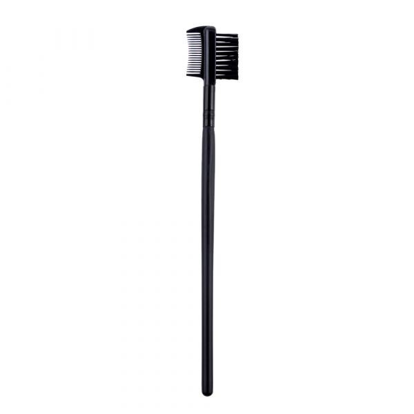 Set 12 pensule makeup Megaga, Lila Rossa, cu husa neagra 