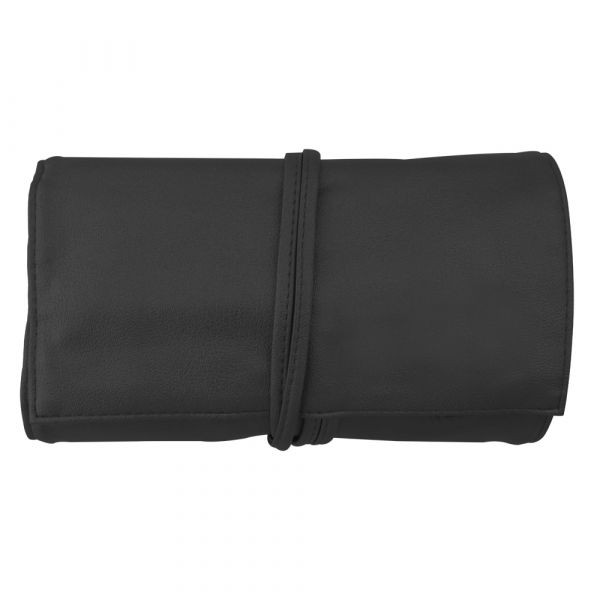 Set 12 pensule makeup Megaga, Lila Rossa, cu husa neagra 