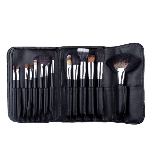 Set 22 pensule makeup Megaga cu husa neagra