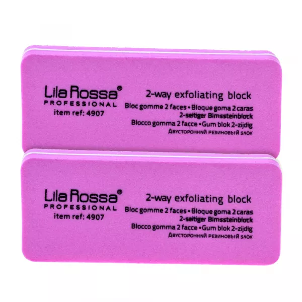 Set 2 buffere pentru luciul unghiei, refolosibile, dreptunghi, roz Lila Rossa