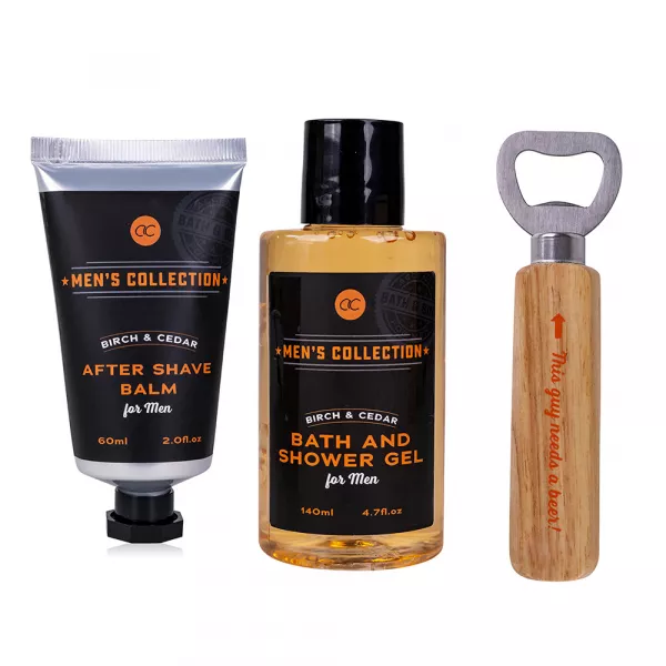 Set cadou barbati, gel de dus, balsam after shave