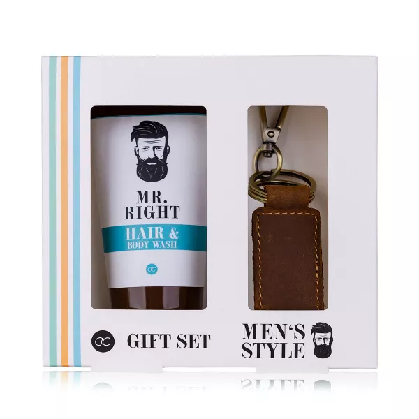 Set cadou barbati, gel de dus, breloc, MEN'S STYLE
