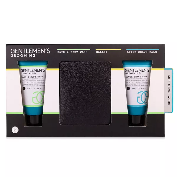 Set cadou barbati, gel de dus, balsam after shave, portofel