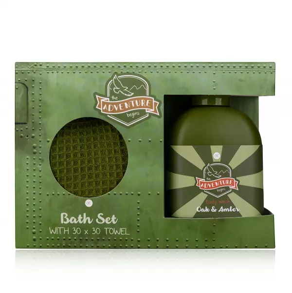 Set cadou barbati, gel de dus, prosop, ADVENTURE COLLECTION