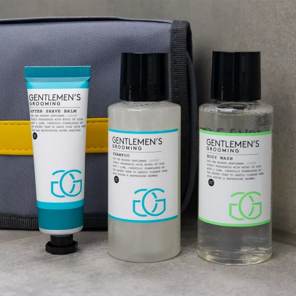 Set cadou barbati, gel de dus, sampon, balsam after shave, burete