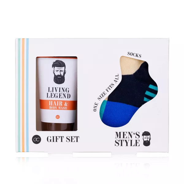 Set cadou barbati, gel de dus, sosete, MEN'S STYLE