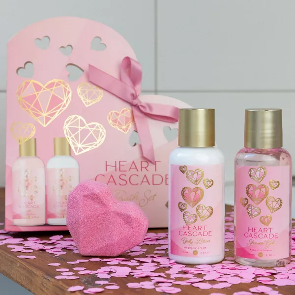 Set cadou femei, gel de dus, spumant, lotiune de corp