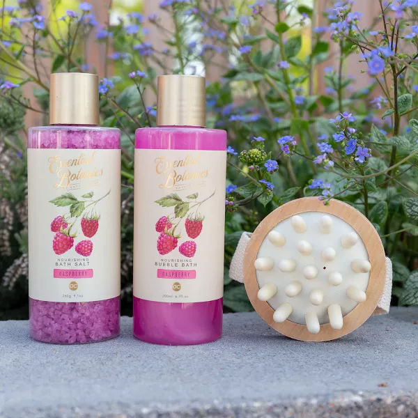 Set cadou femei, gel de dus, sare de baie, perie de masaj