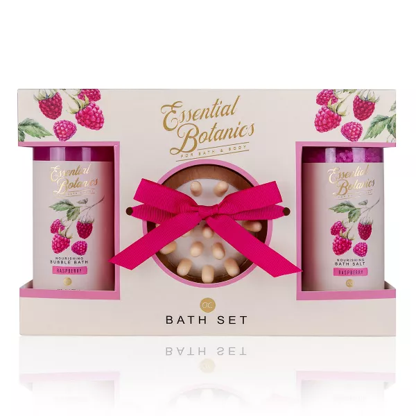 Set cadou femei, gel de dus, sare de baie, perie de masaj