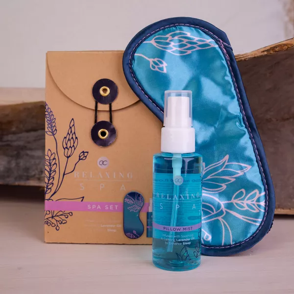 Set cadou femei, masca de dormit, spray pentru perna