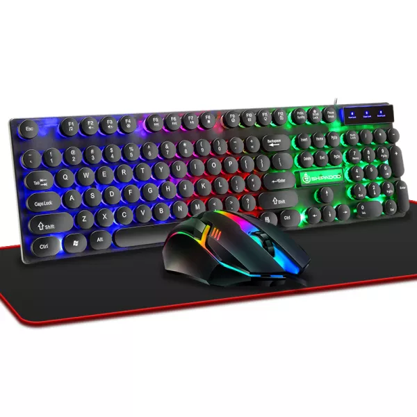 Set complet gaming Shipadoo, 4-IN-1, tastatura, mouse, casti, mousepad, L119