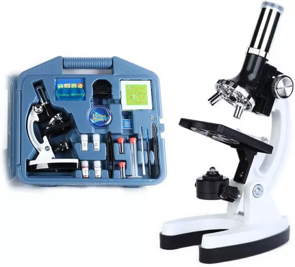 Set microscop pentru copii Karemi, 1200x, 52 piese, valiza portabila