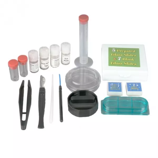 Set microscop pentru copii Karemi, 1200x, 52 piese, valiza portabila