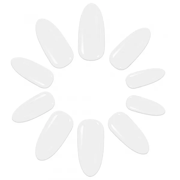 Tipsuri unghii false 120 buc, 12 marimi, Lila Rossa, Natur, KG107