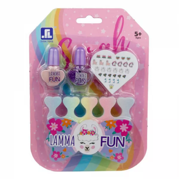 Set unghii false copii, set manichiura si machiaj pentru copii