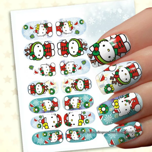 Sticker pentru unghii nail art, Lila Rossa, 14 in 1, nr 159