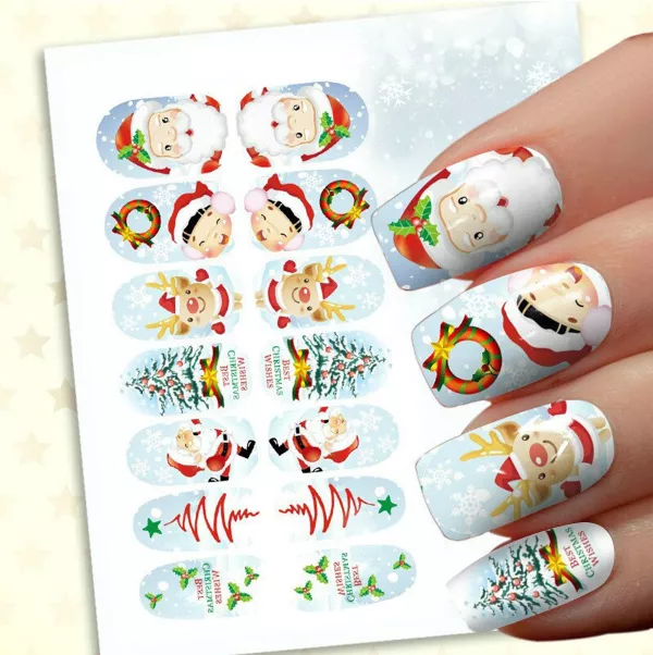 Sticker pentru unghii nail art, Lila Rossa, 14 in 1, nr 161