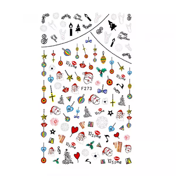 Stickere pentru decor unghii Lila Rossa, Craciun, Revelion, pentru iarna, f273