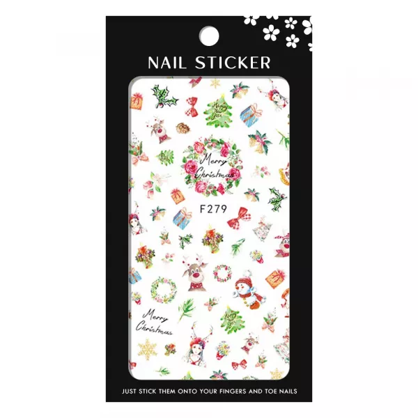 Stickere pentru decor unghii Lila Rossa, Craciun, Revelion, pentru iarna, f279