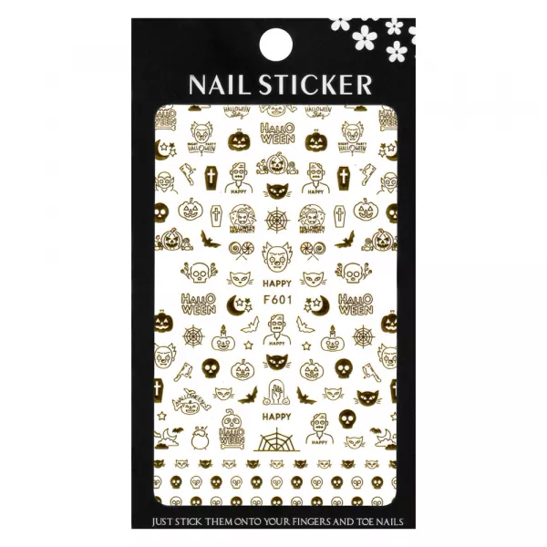 Stickere pentru decor unghii Lila Rossa, Halloween, f601-gold