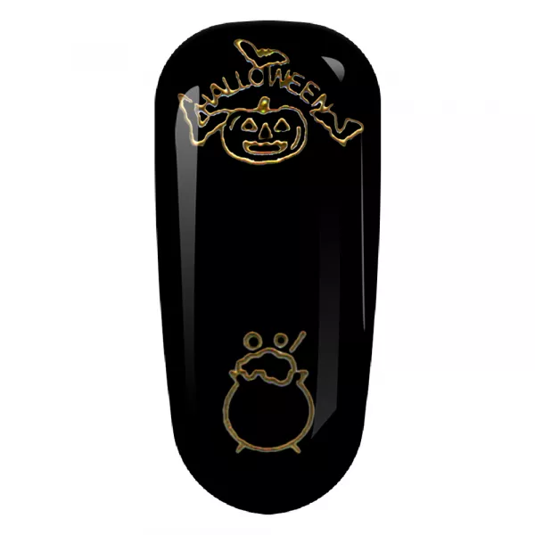 Stickere pentru decor unghii Lila Rossa, Halloween, f601-gold