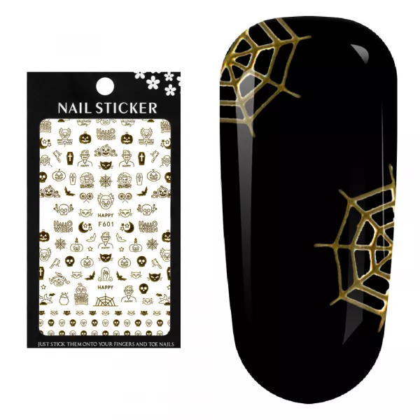 Stickere pentru decor unghii Lila Rossa, Halloween, f601-gold