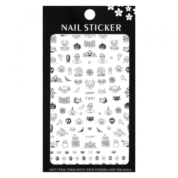 Stickere pentru decor unghii Lila Rossa, Halloween, f601-silver
