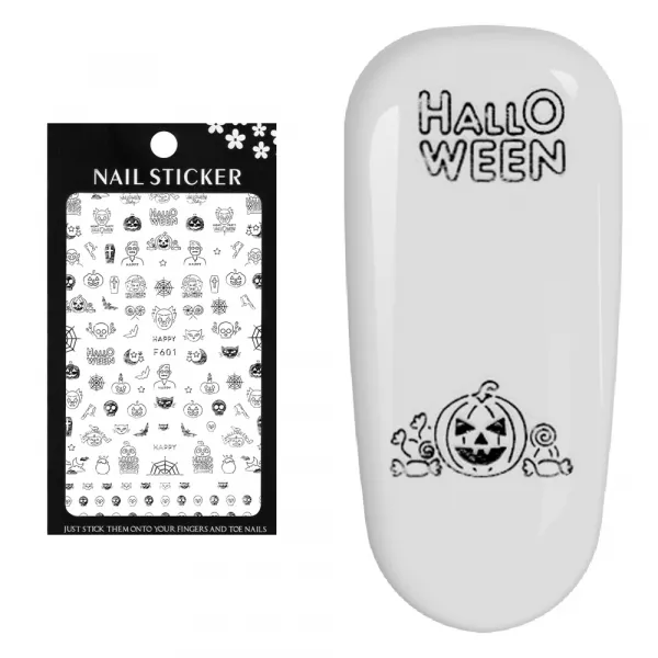 Stickere pentru decor unghii Lila Rossa, Halloween, f601-silver