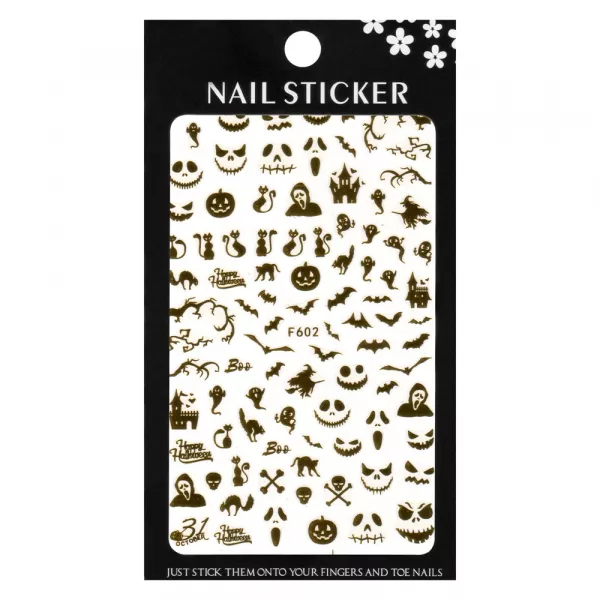 Stickere pentru decor unghii Lila Rossa, Halloween, f602-gold