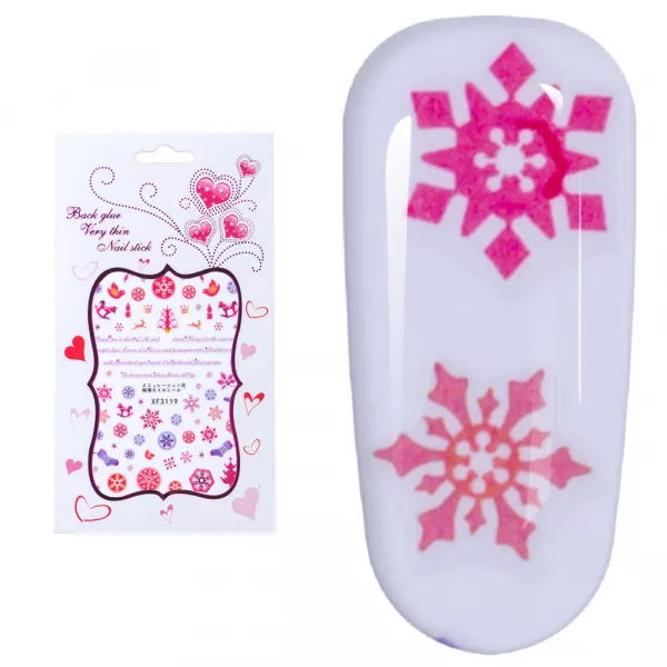 Sticker Lila Rossa pentru decor unghii, Craciun, Revelion si iarna, nail art, xf3119