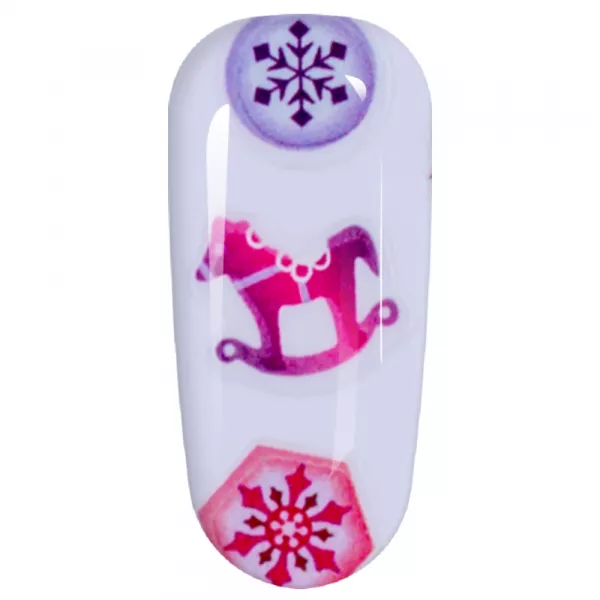 Sticker Lila Rossa pentru decor unghii, Craciun, Revelion si iarna, nail art, xf3119